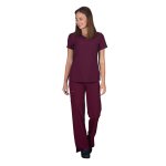 SCRUB WOMAN STRETCH BORDEAUX 6
