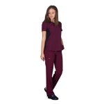 SCRUB WOMAN STRETCH BORDEAUX 7