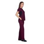 SCRUB WOMAN STRETCH BORDEAUX 8