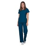 SCRUB WOMAN STRETCH CARIBBEAN PETROL 5