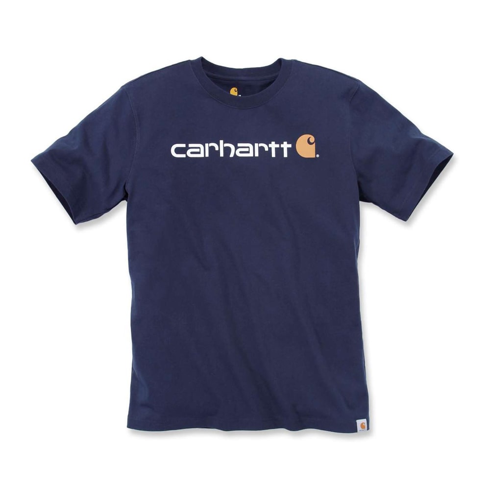 0009624  carhartt 103361 core logo workwear short sleeve t shirt navy final