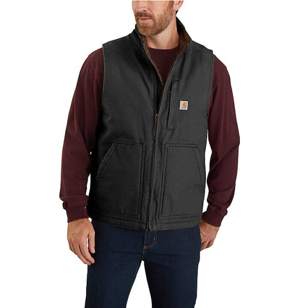 ΓΙΛΕΚΟ WASHED DUCK LINED MOCK NECK VEST 104277 CARHARTT xalatsis