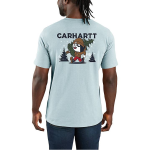 ΜΠΛΟΥΖΑ ΚΟΝΤΟΜΑΝΙΚΗ RELAXED FIT HEAVYWEIGHT XMAS 107269 CARHARTT γαλαζιο xalatsis 1