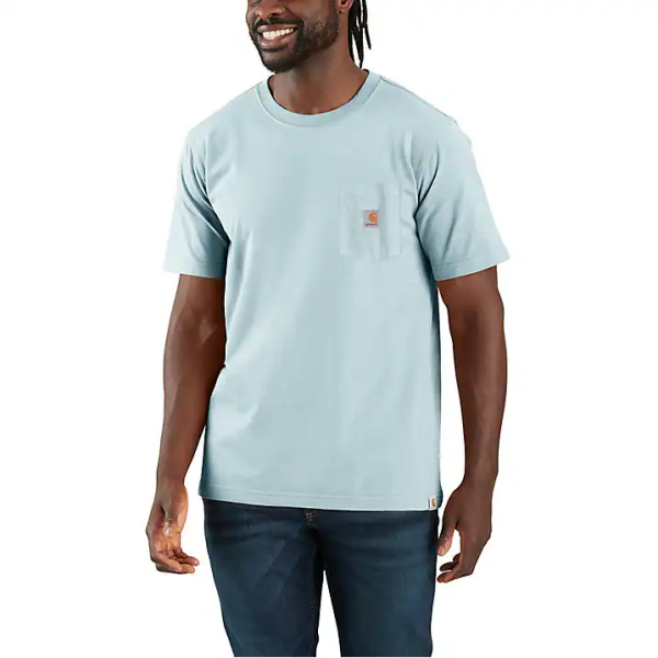 ΜΠΛΟΥΖΑ ΚΟΝΤΟΜΑΝΙΚΗ RELAXED FIT HEAVYWEIGHT XMAS 107269 CARHARTT γαλαζιο xalatsis