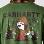ΜΠΛΟΥΖΑ ΚΟΝΤΟΜΑΝΙΚΗ RELAXED FIT HEAVYWEIGHT XMAS 107269 CARHARTT πρασινη xalatsis 1