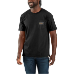 ΜΠΛΟΥΖΑ ΚΟΝΤΟΜΑΝΙΚΗ RELAXED FIT LIGHTWEIGHT POCKET SCRIPT 107063 CARHARTT XALATSIS ΜΑΥΡΟ