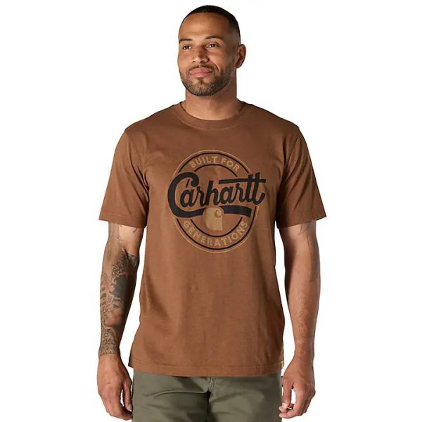 ΜΠΛΟΥΖΑ ΚΟΝΤΟΜΑΝΙΚΗ RELAXED FIT LIGHTWEIGHT SCRIPT 107049 CARHARTT καφε xalatsis