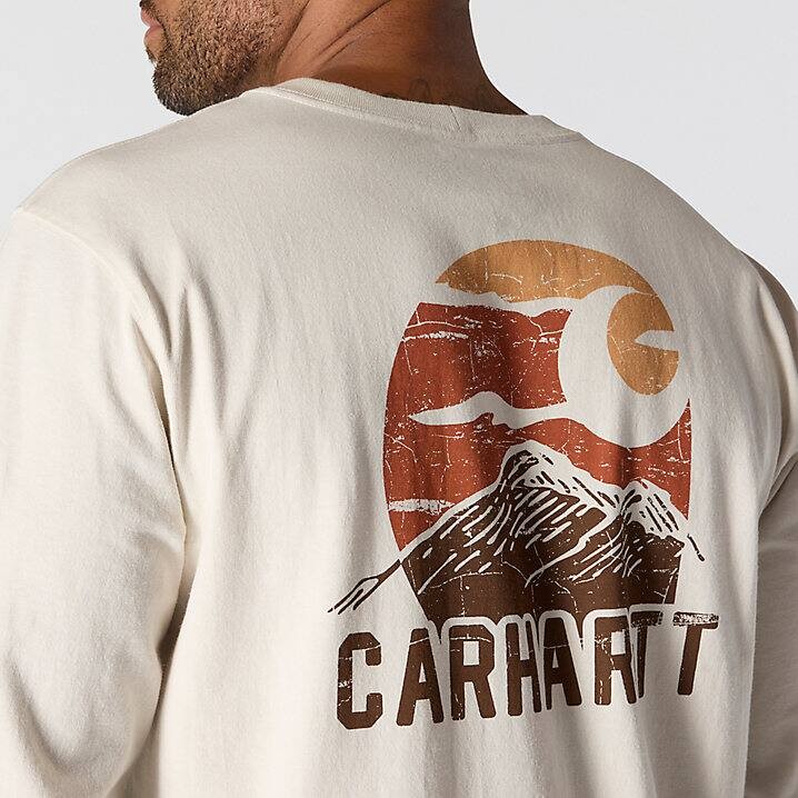 ΜΠΛΟΥΖΑ ΜΑΚΡΥΜΑΝΙΚΗ RELAXED FIT HEAVYWEIGHT MOUNTAIN 107260 CARHARTT malt λευκο xalatsis 3