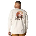 ΜΠΛΟΥΖΑ ΜΑΚΡΥΜΑΝΙΚΗ RELAXED FIT HEAVYWEIGHT MOUNTAIN 107260 CARHARTT malt λευκο xalatsis 5