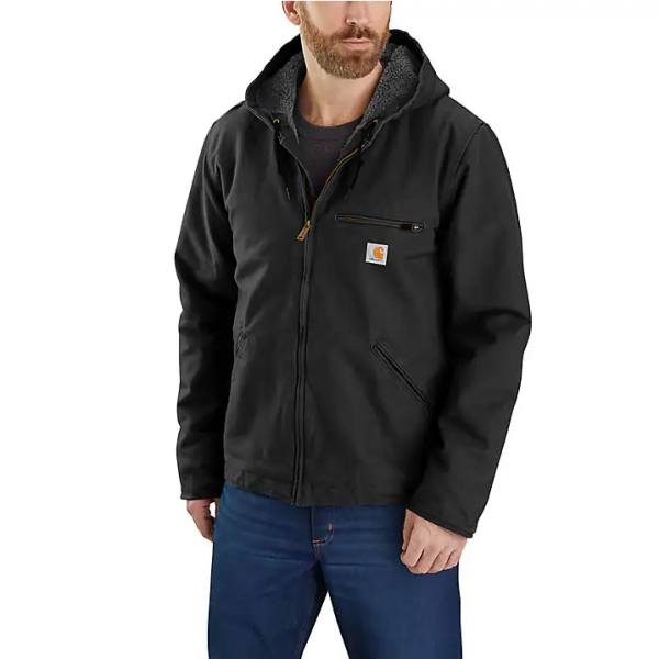 ΜΠΟΥΦΑΝ RELAXED FIT WASHED DUCK SHERPA LINED 104392 CARHARTT μαυρο xalatsis