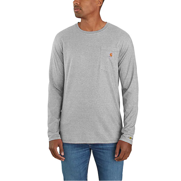 Μπλούζα μακρυμάνικη FORCE RELAXED FIT 106656 Carhartt γκρι xalatsis