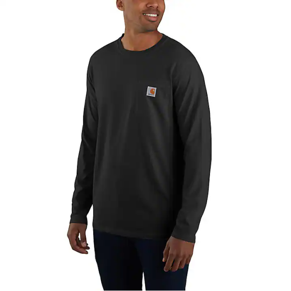 Μπλούζα μακρυμάνικη FORCE RELAXED FIT 106656 Carhartt μαυρη xalatsis