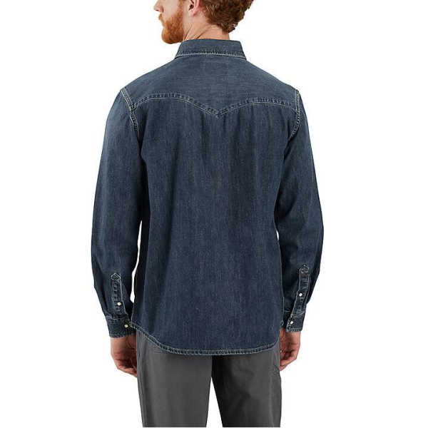 ΠΟΥΚΑΜΙΣΟ ΜΑΚΡΥΜΑΝΙΚΟ MIDWEIGHT DENIM 106429 CARHARTT xalatsis 1