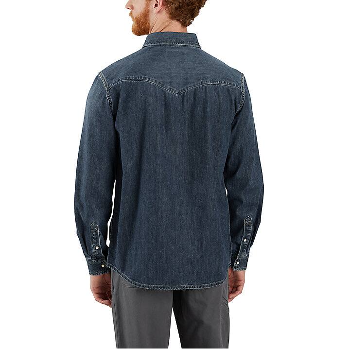 ΠΟΥΚΑΜΙΣΟ ΜΑΚΡΥΜΑΝΙΚΟ MIDWEIGHT DENIM 106429 CARHARTT xalatsis 1