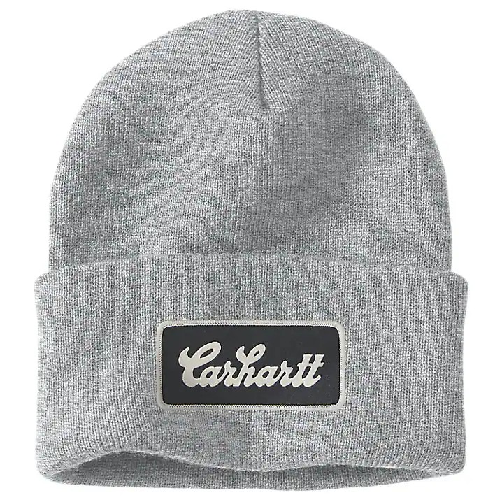 ΣΚΟΥΦΟΣ KNIT CUFFED SCRIPT PATCH 107007 CARHARTT γκρι xalatsis