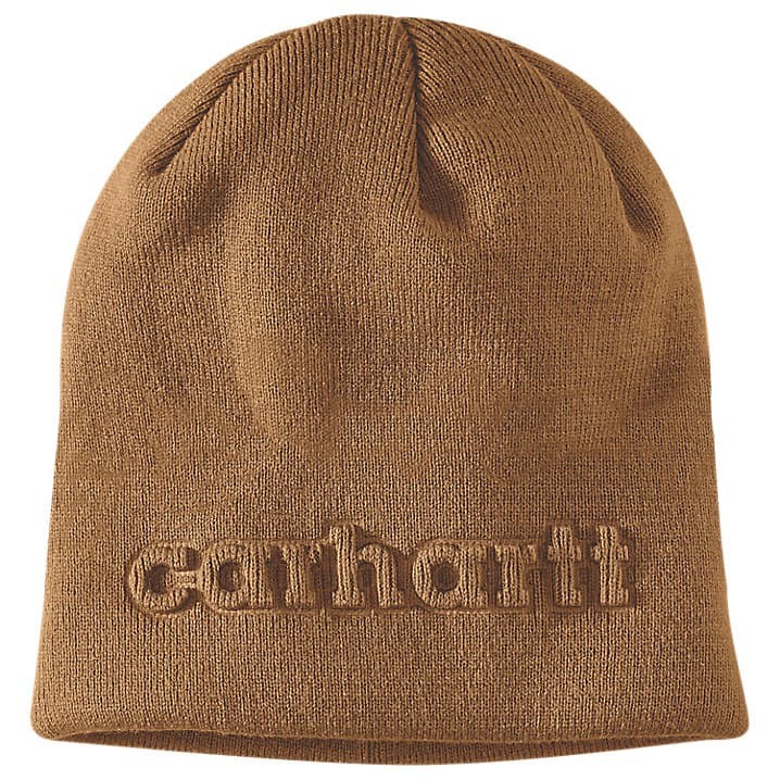 ΣΚΟΥΦΟΣ KNIT EMBOSSED BEANIE 107002 CARHARTT xalatsis καφε